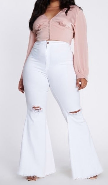 Plus Size Super Flared Jeans