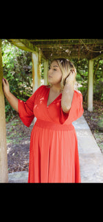 Red maxi dress 