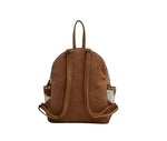 Hand-tooled leather backpack