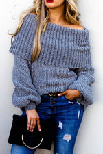 Gray  off the shoulder sweater 