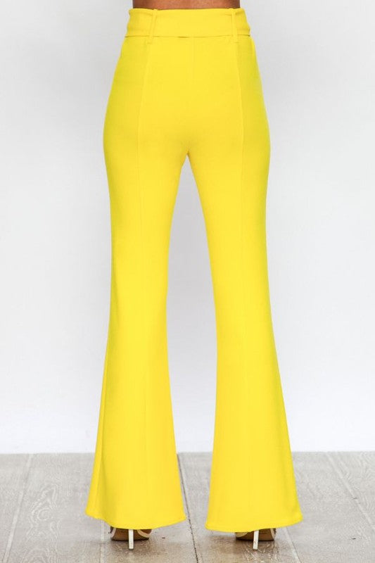 Yellow flare bottoms 