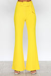 High rise yellow pants