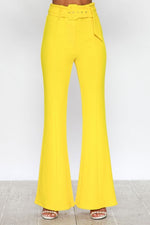 High rise yellow pants