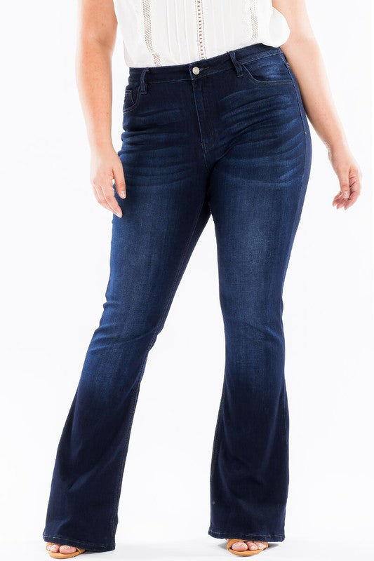 Curvy fit flare jeans