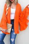 Orange winged sleeve cardigan 