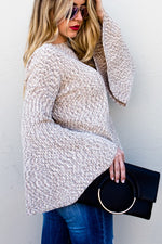 Bell sleeve knit sweater