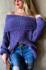 Knit off the shoulder sweater 