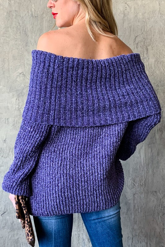 Off the shoulder knit top