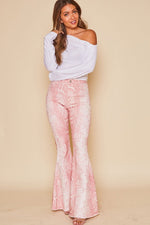 Pretty in Python Flare Jeans