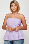 Strapless summer curvy fit top 
