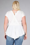 Curvy fit white top