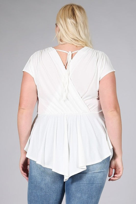Curvy fit white top