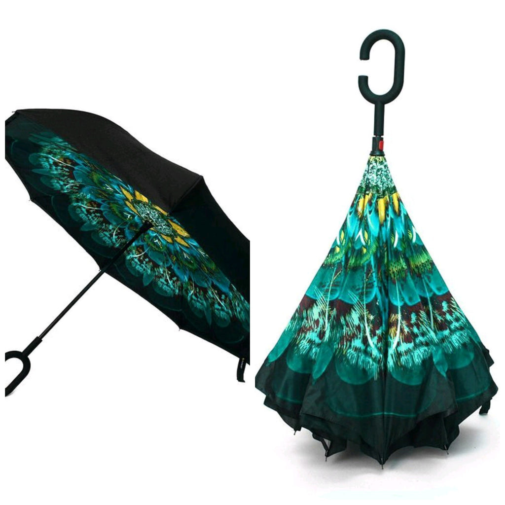 Peacock umbrellas
