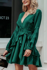 Green long sleeve dress