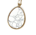 Long Marble Stone Necklace