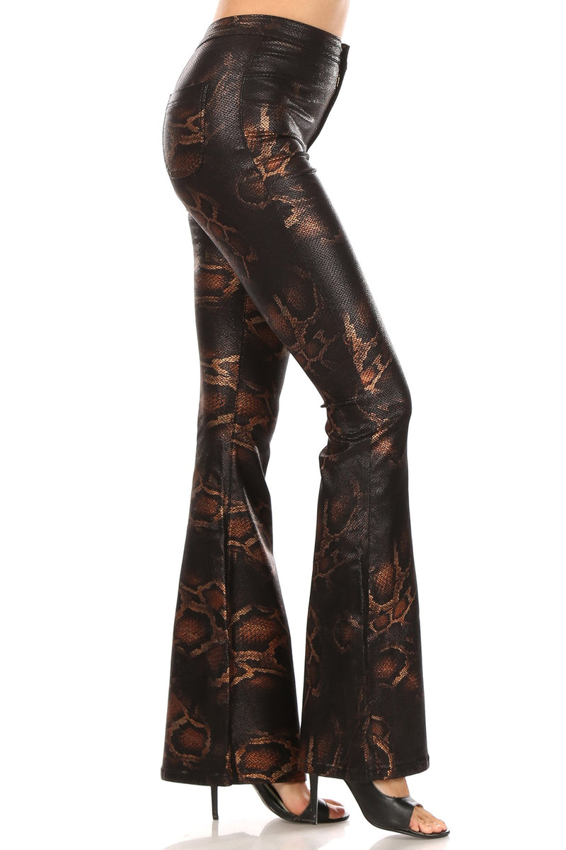 black and gold bell bottoms