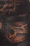 women's snake print flare pants