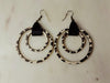 Wooden cheetah earrings 