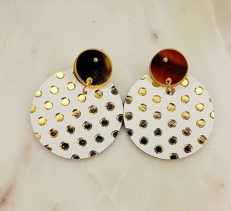Gold dot earrings