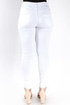 White plus size skinny jeans