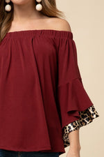 Red Leopard detailed top