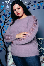 Hand crocheted plus size sweater