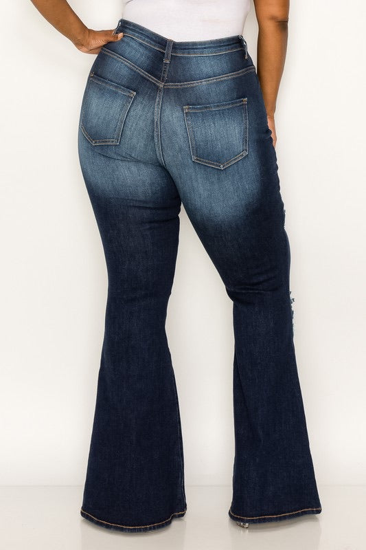 Curvy fit high waisted jeans