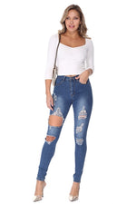Women’s distressed skinny jeans 