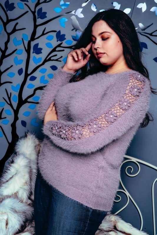 Purple knit sweater