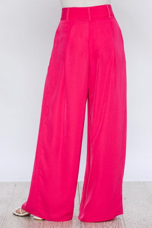 High waist palazzo in pink