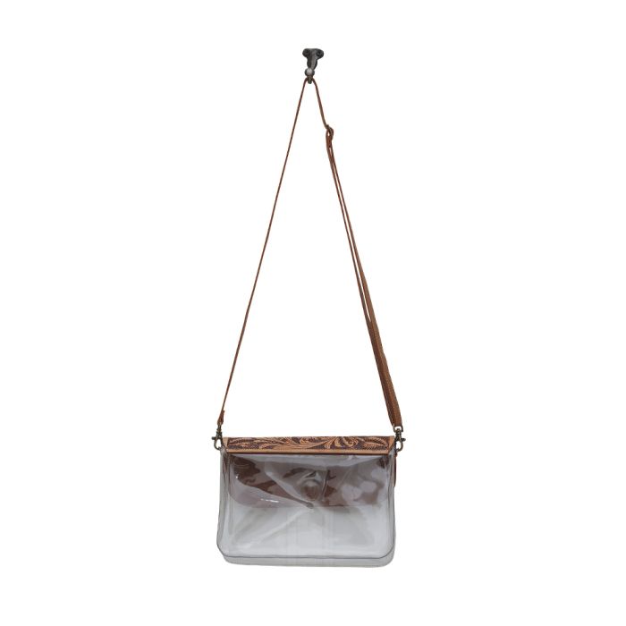 Leather clear purse